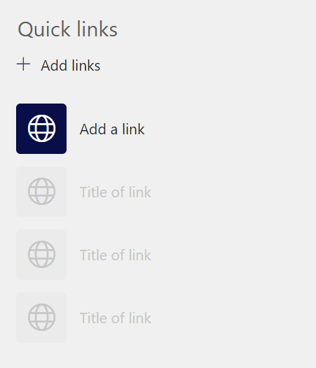 Building a SharePoint intranet with ChatGPT and Bing - Quick Links